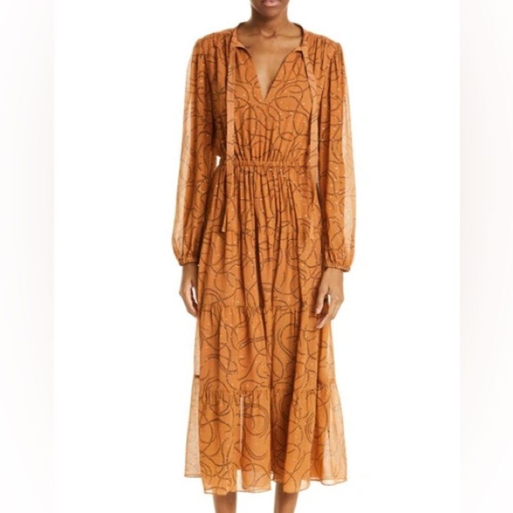 A.L.C. Orange Patterned Dress